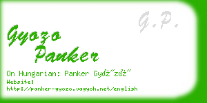 gyozo panker business card